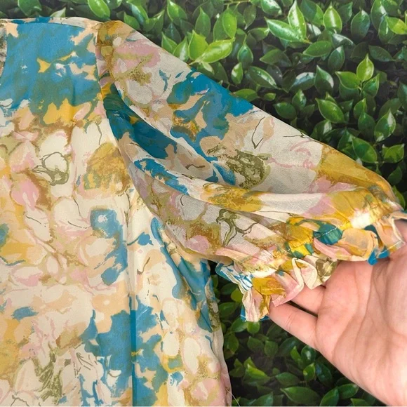 NWT WALTER BAKER pleated neckline cropped blouse women’s Large $178 - Picture 3 of 7